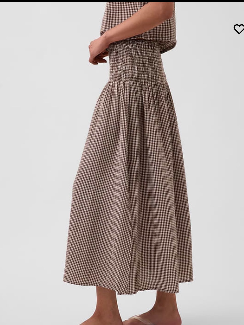 Gap Smocked Waist Gingham Maxi Skirt - Picture 2 of 5